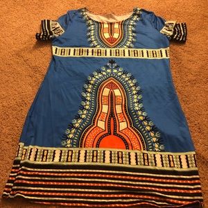Stretch African print dress
